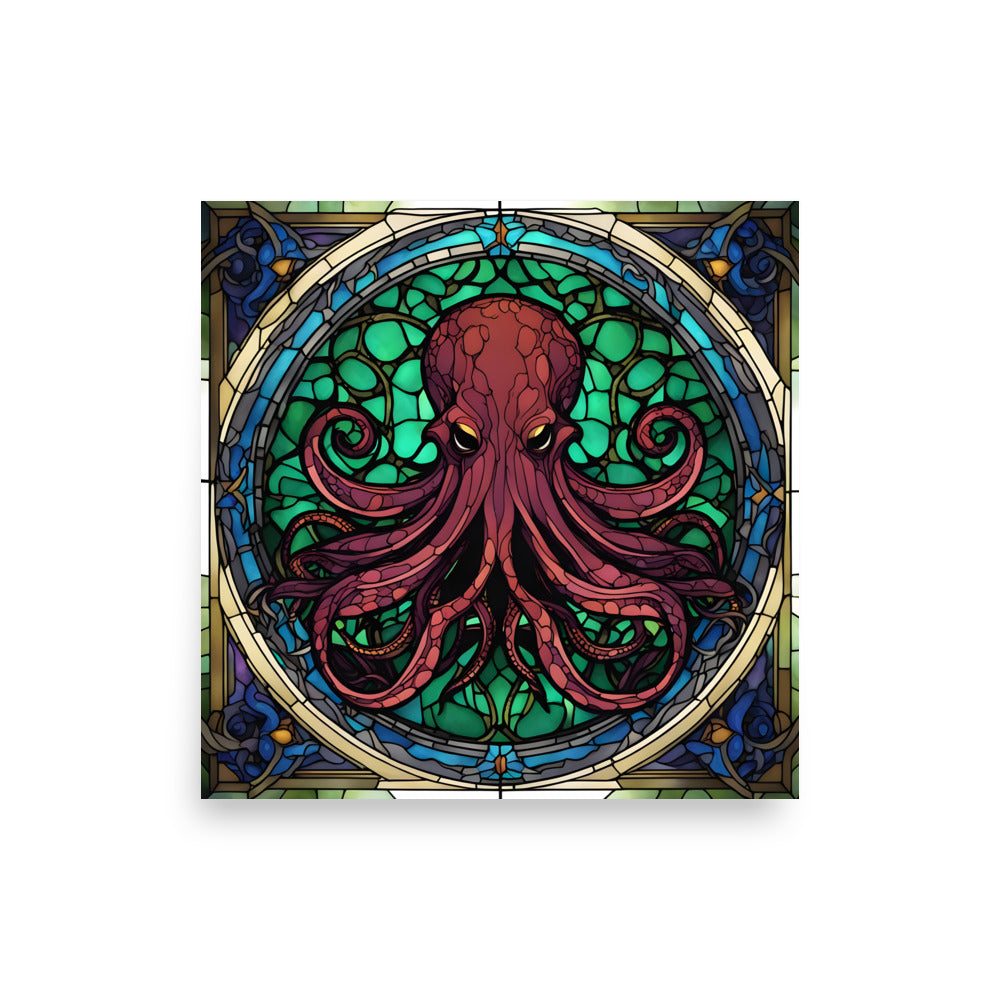 Cthulhu-Buntglas-Poster