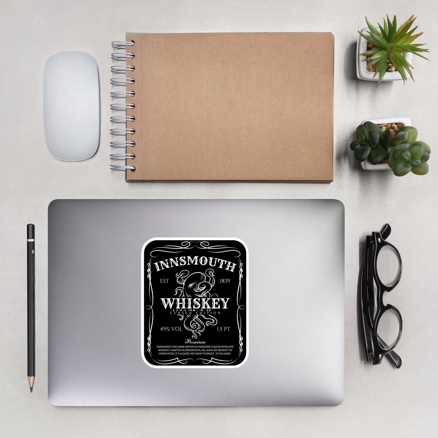 Etiqueta de whisky Innsmouth Lovecraft Pegatinas sin burbujas