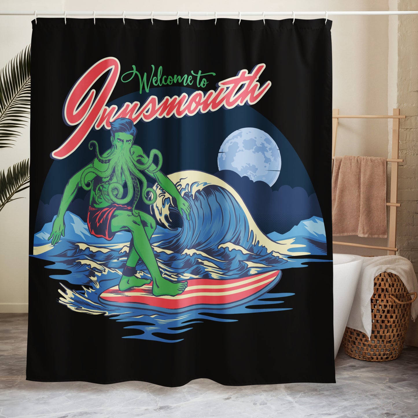 Cortina de ducha Innsmouth Surfing Lovecraft
