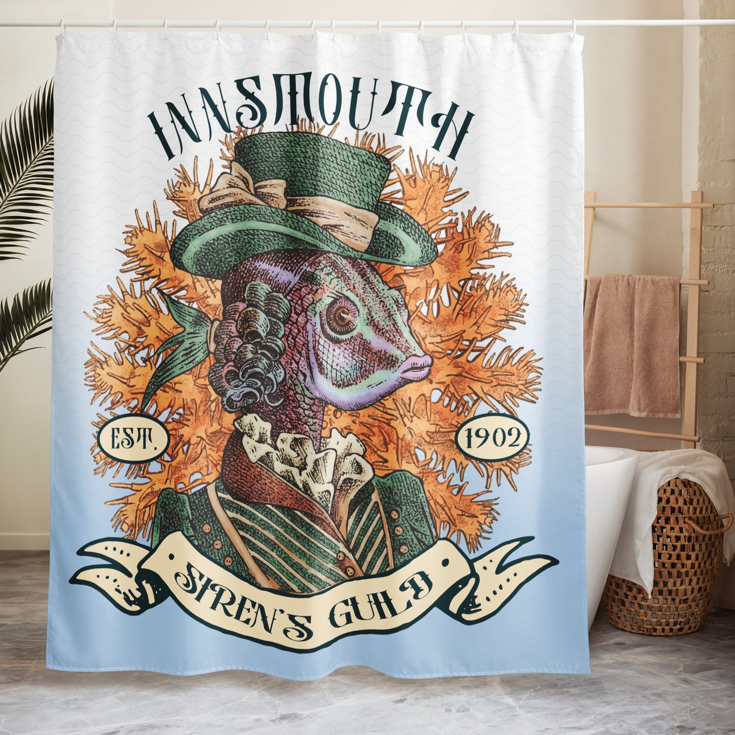 Innsmouth Siren's Guild — The Pearlwoman Duschvorhang