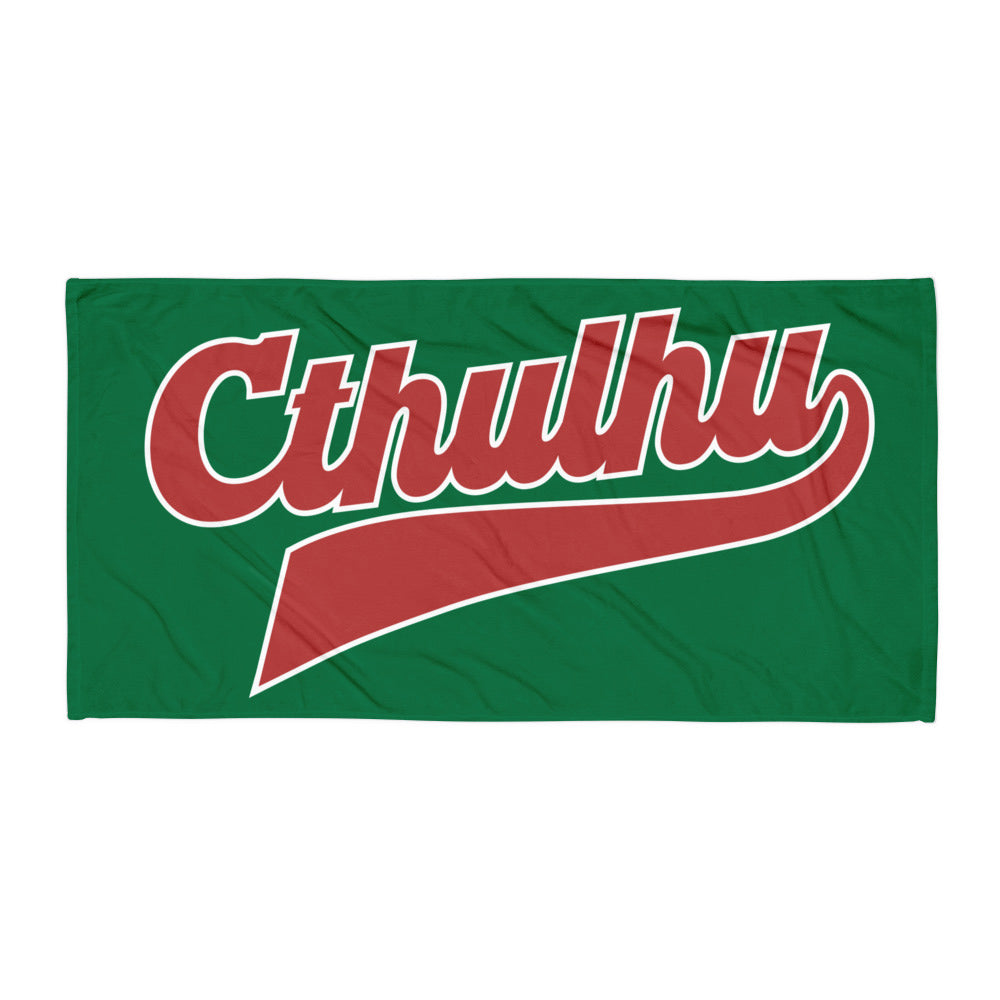 Guión de la Liga de Cthulhu: Toalla vintage con letras de Eldritch