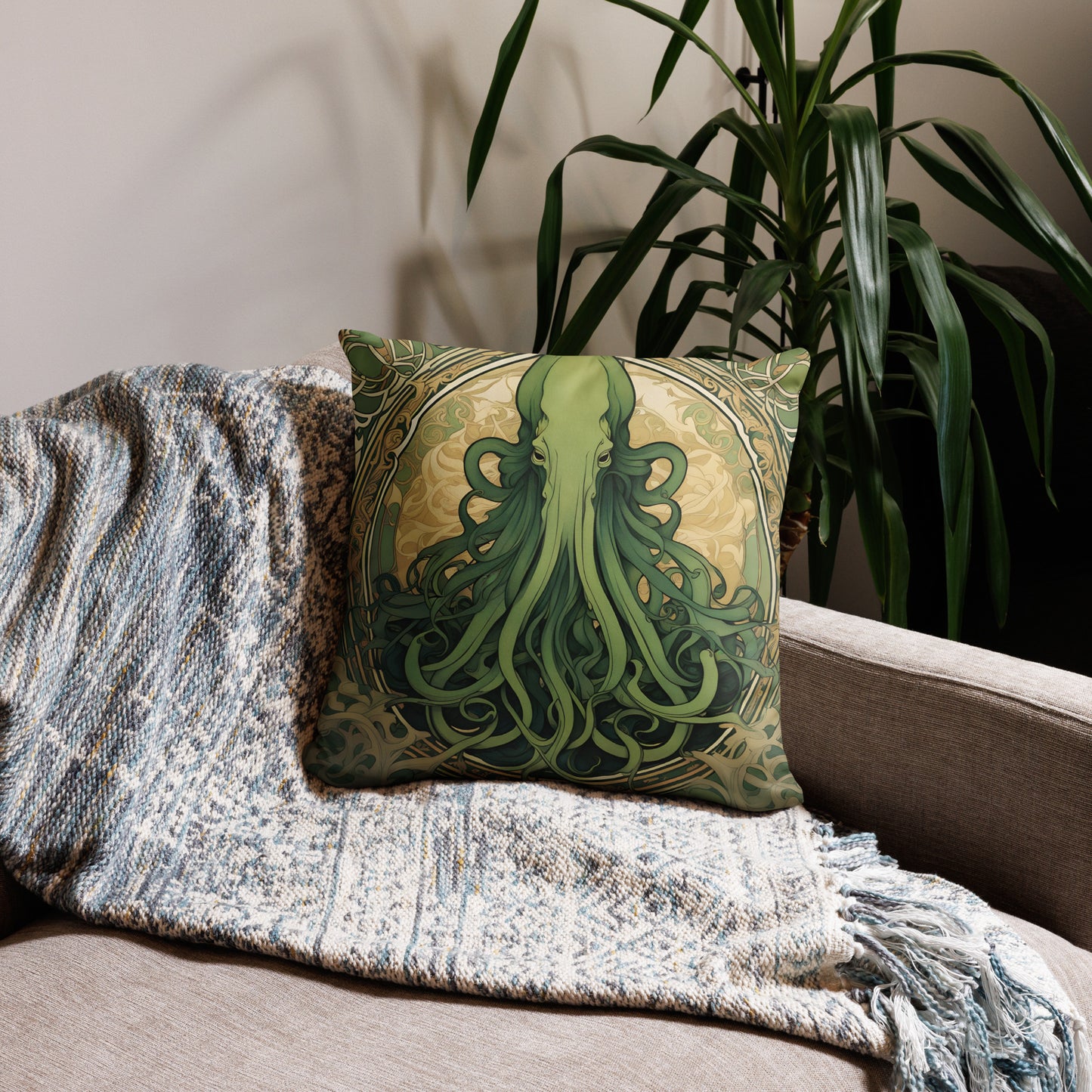 Cthulhu Art Nouveau Pillow Case