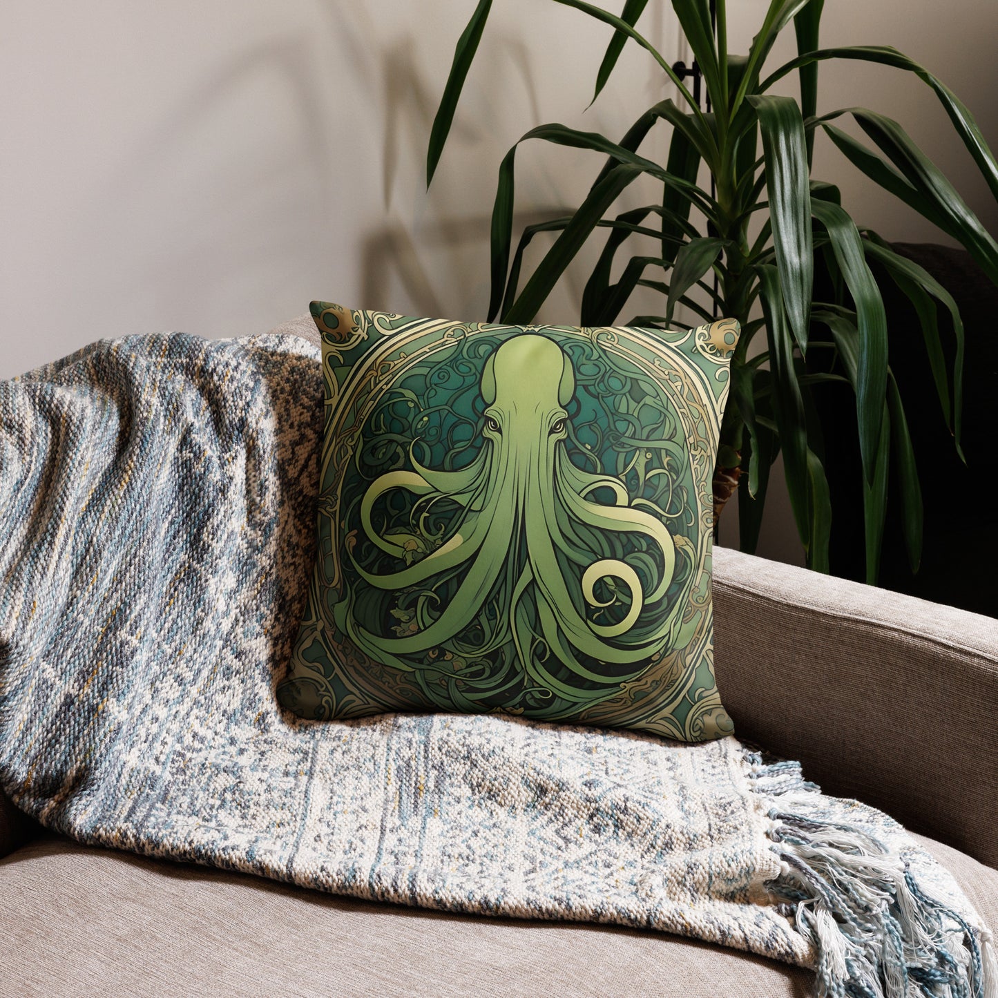 Cthulhu Art Nouveau Pillow Case