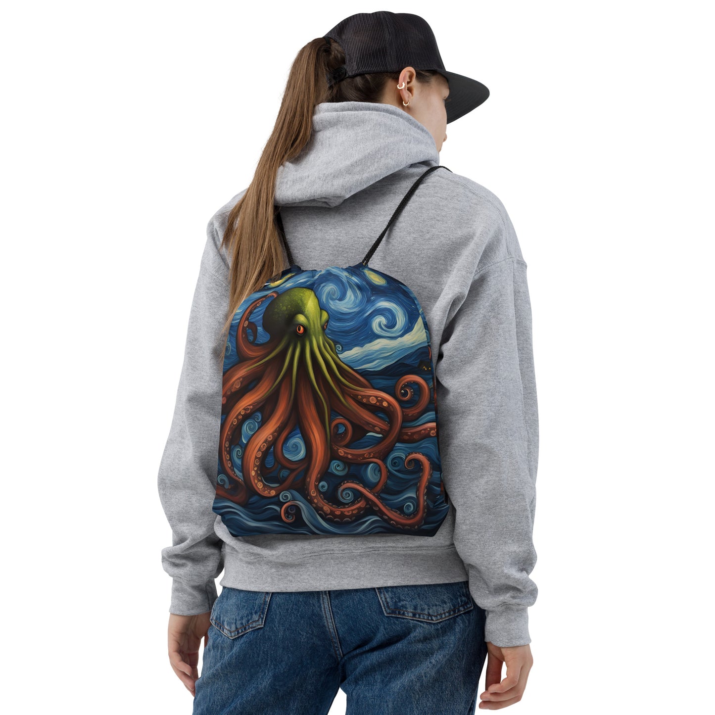 Mochila con cordón del postimpresionismo de Cthulhu