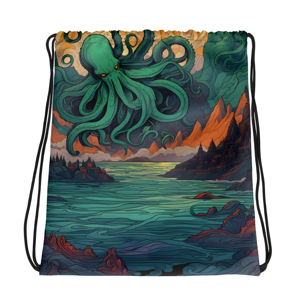 Cthulhu Mystical Symbolism Drawstring bag