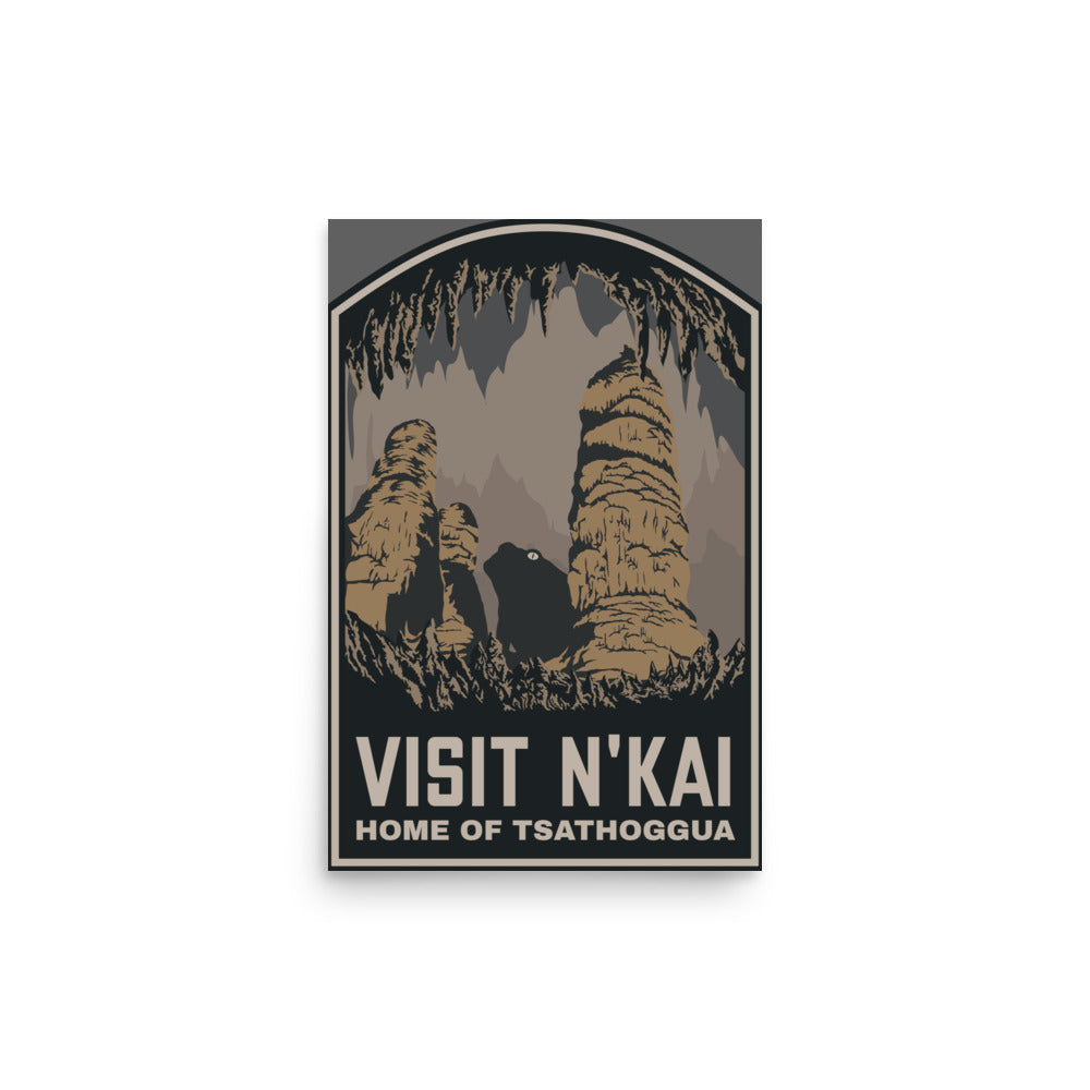 Visita el cartel de viaje de N kai Lovecraft Tsathoggua Póster