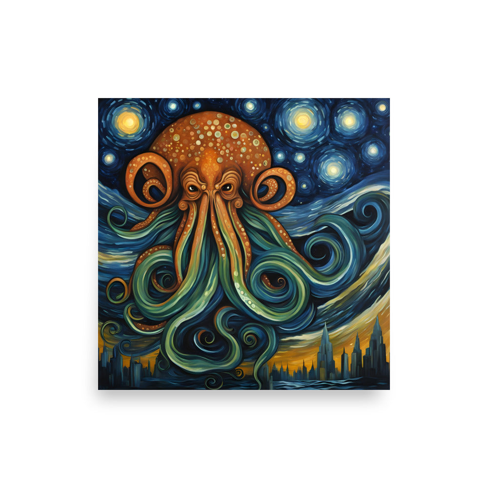 Cthulhu Post-Impressionism Poster