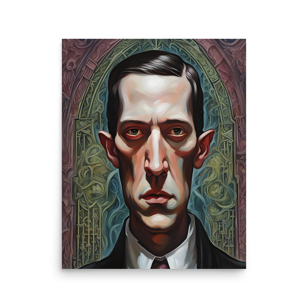 Portrait gothique de Lovecraft Poster