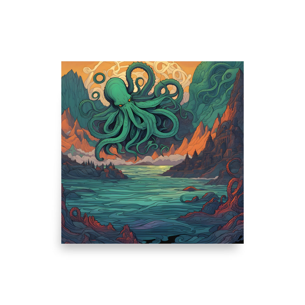 Cthulhu Mystical Symbolism Poster