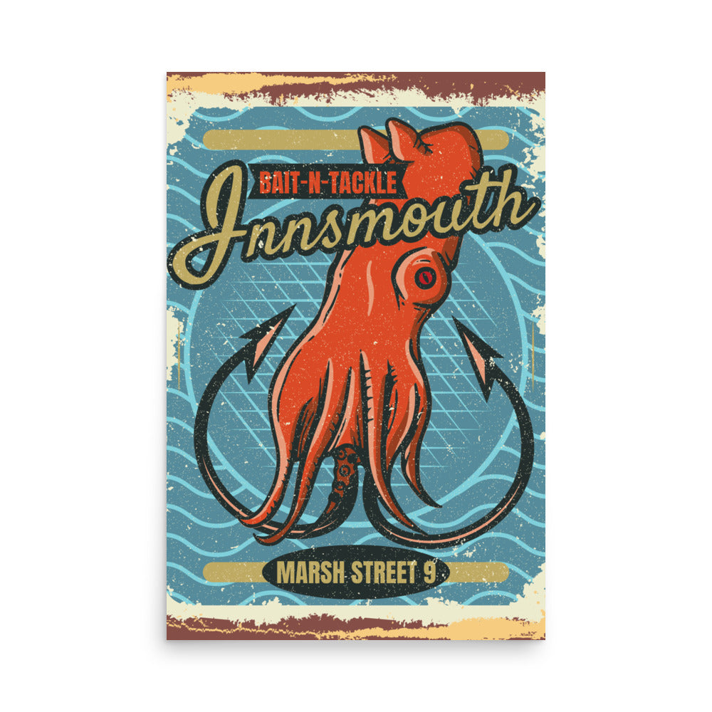 Innsmouth Bait and Tackle Fishing Lovecraft Poster