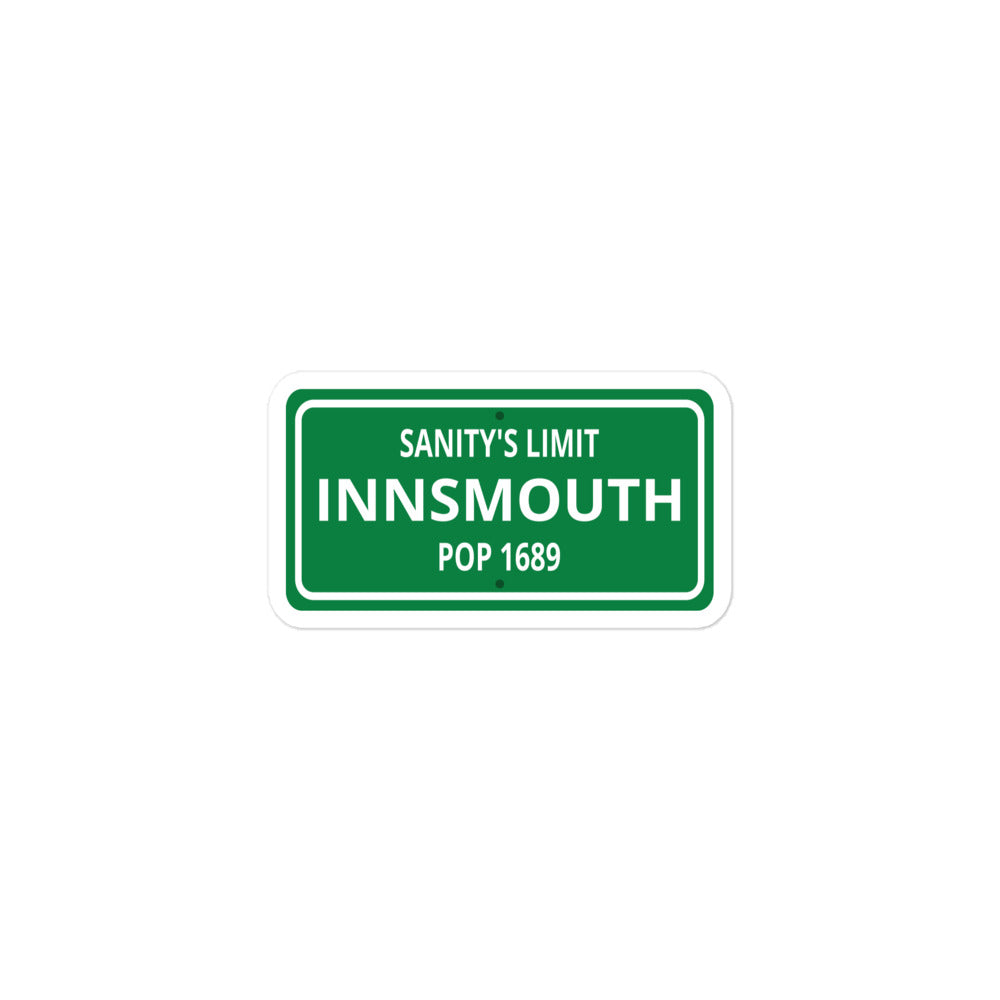 Innsmouth Street Sign Lovecraft Bubble-free stickers