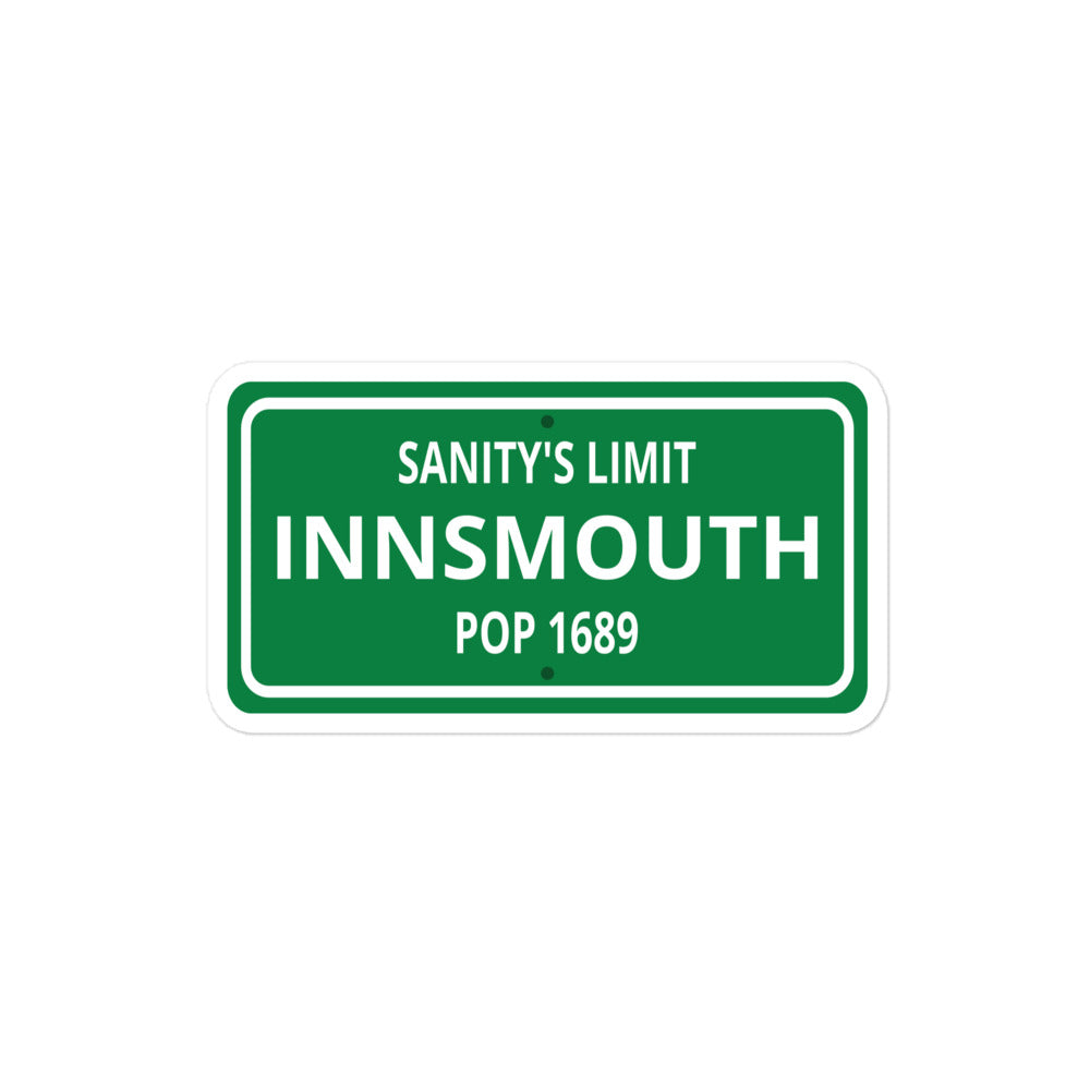 Innsmouth Street Sign Lovecraft Bubble-free stickers