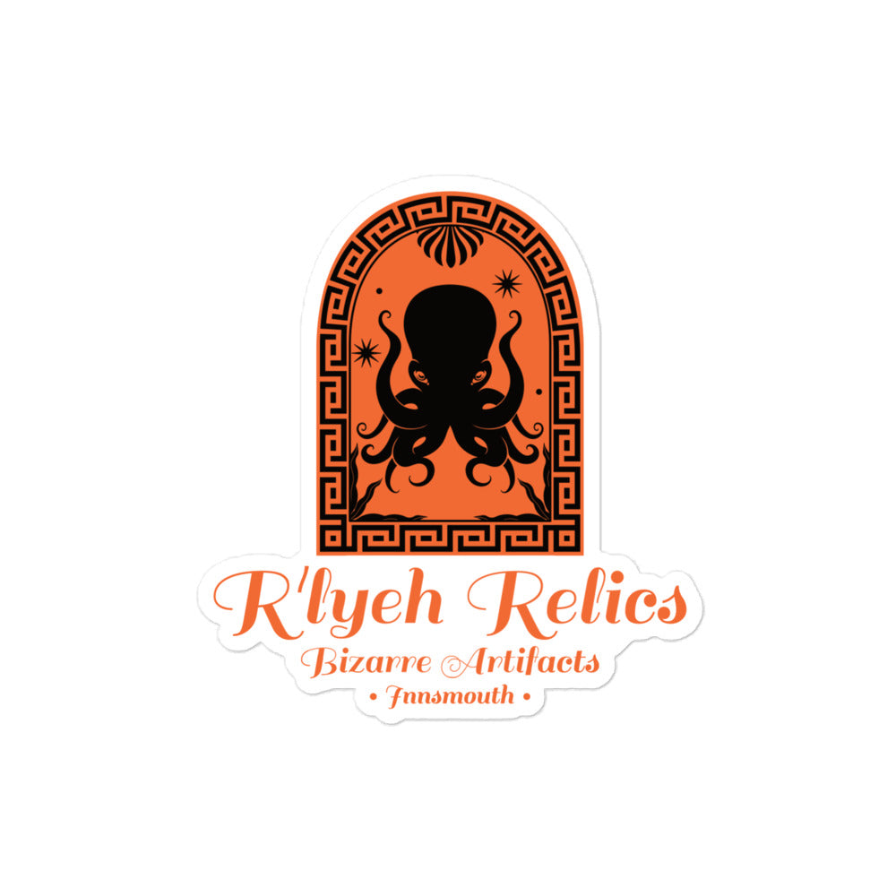 R'lyeh Relics Innsmouth Antiques Pegatinas sin burbujas