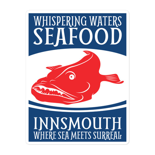 Whispering Waters Seafood Innsmouth Bubble-free stickers