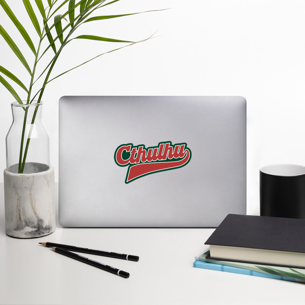 Cthulhu League Script – Vintage Eldritch Lettering Bubble-free stickers