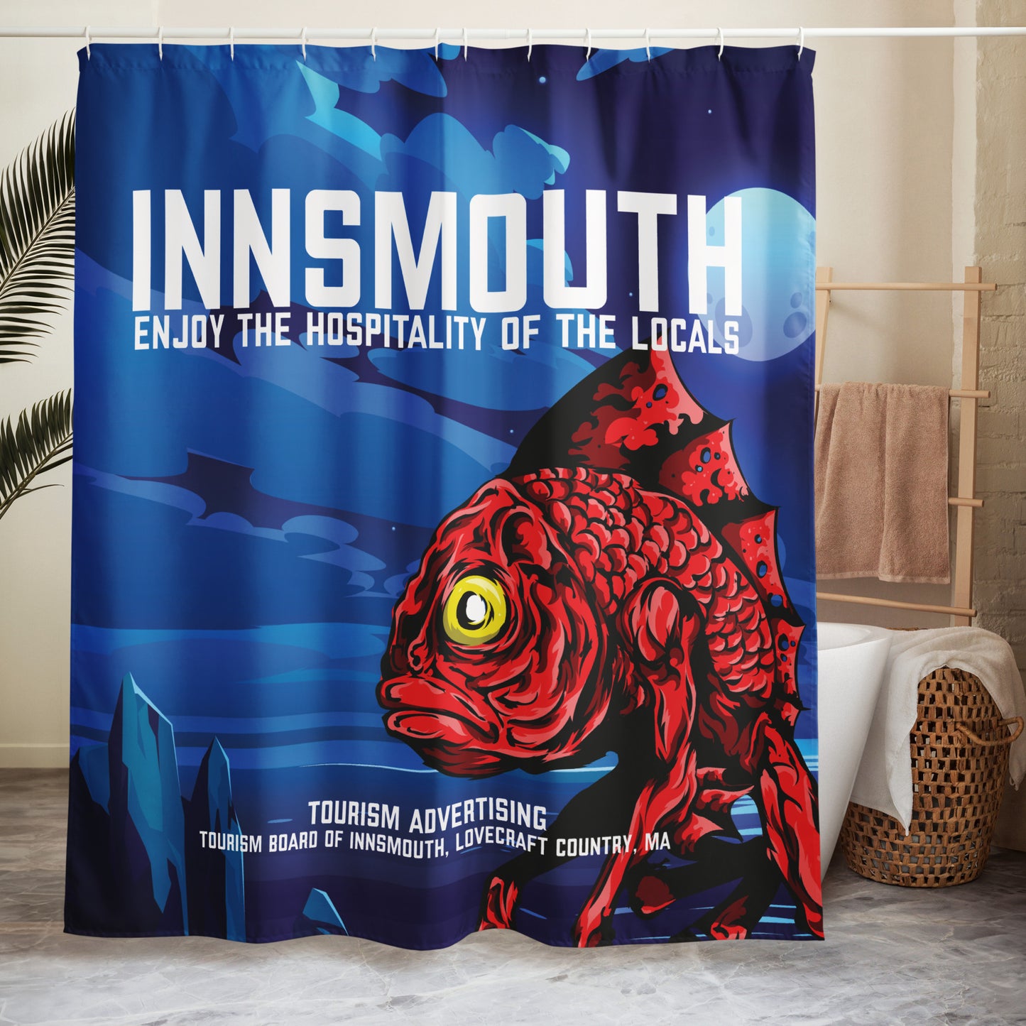 Innsmouth Vintage Reise Lovecraft Duschvorhang