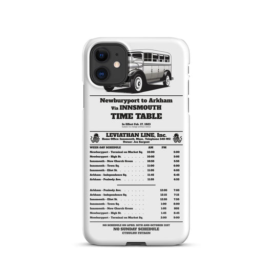 Innsmouth Bus Schedule Joe Sargent Snap case for iPhone®