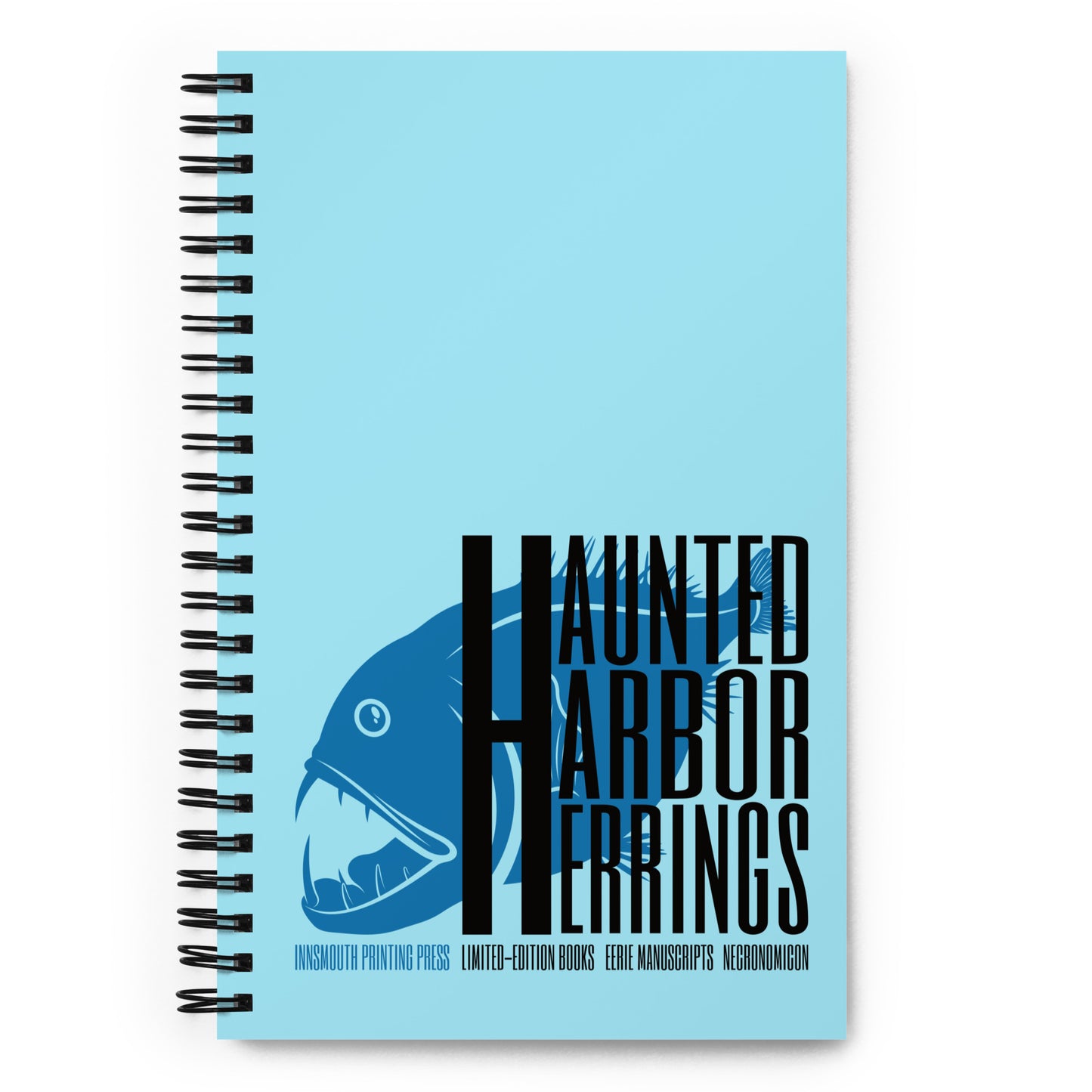 Haunted Harbor Herrings Printing Press Spiral notebook