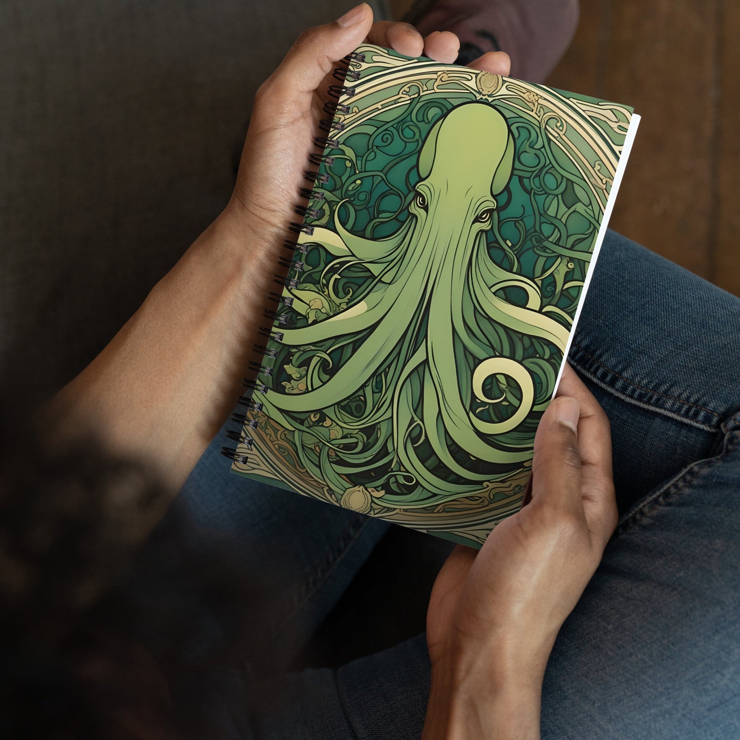 Cthulhu Art Nouveau Spiral notebook