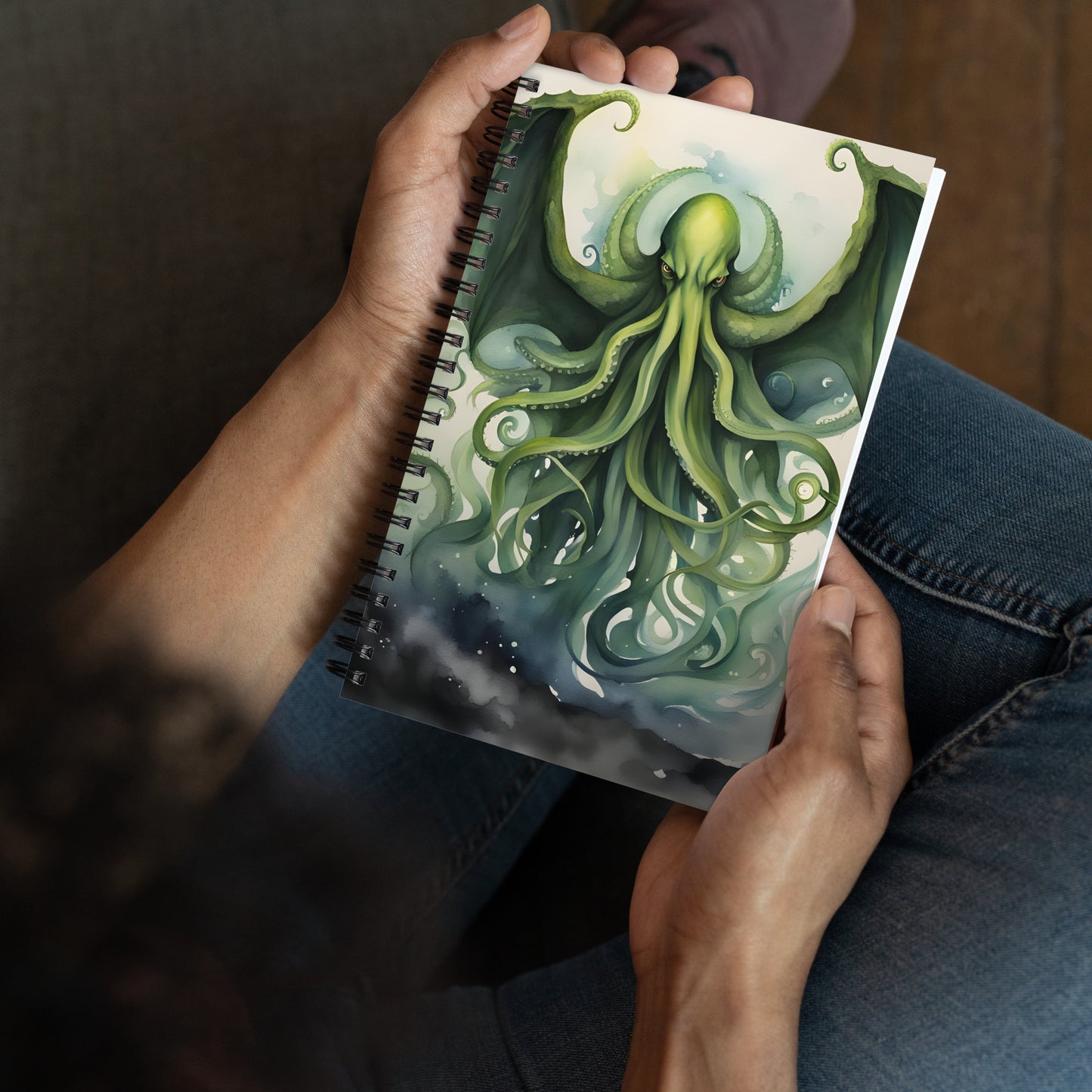 Cthulhu Pintura A La Acuarela Cuaderno De Espiral