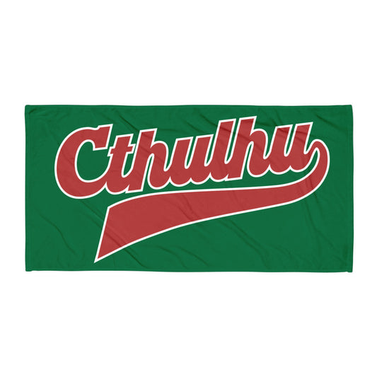 Guión de la Liga de Cthulhu: Toalla vintage con letras de Eldritch