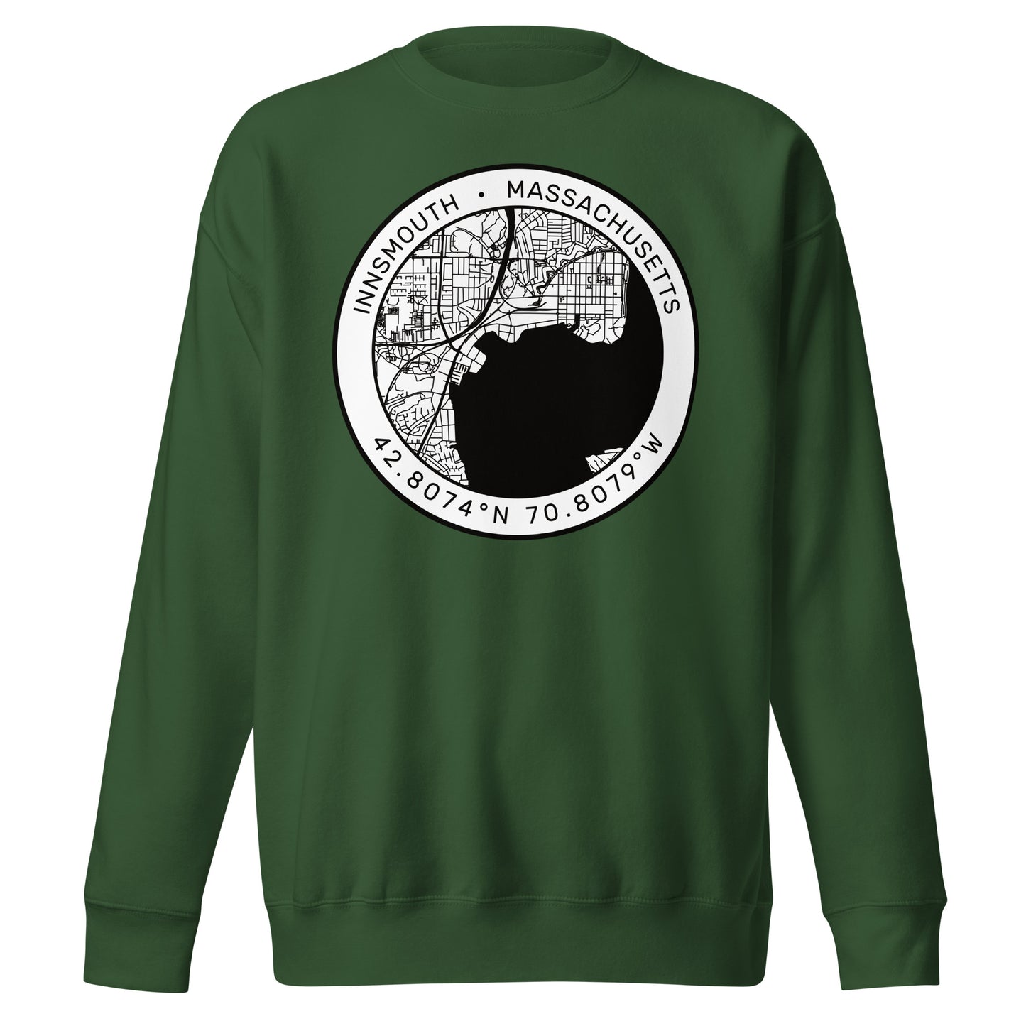 Innsmouth City Map Lovecraft Unisex Premium Sweatshirt