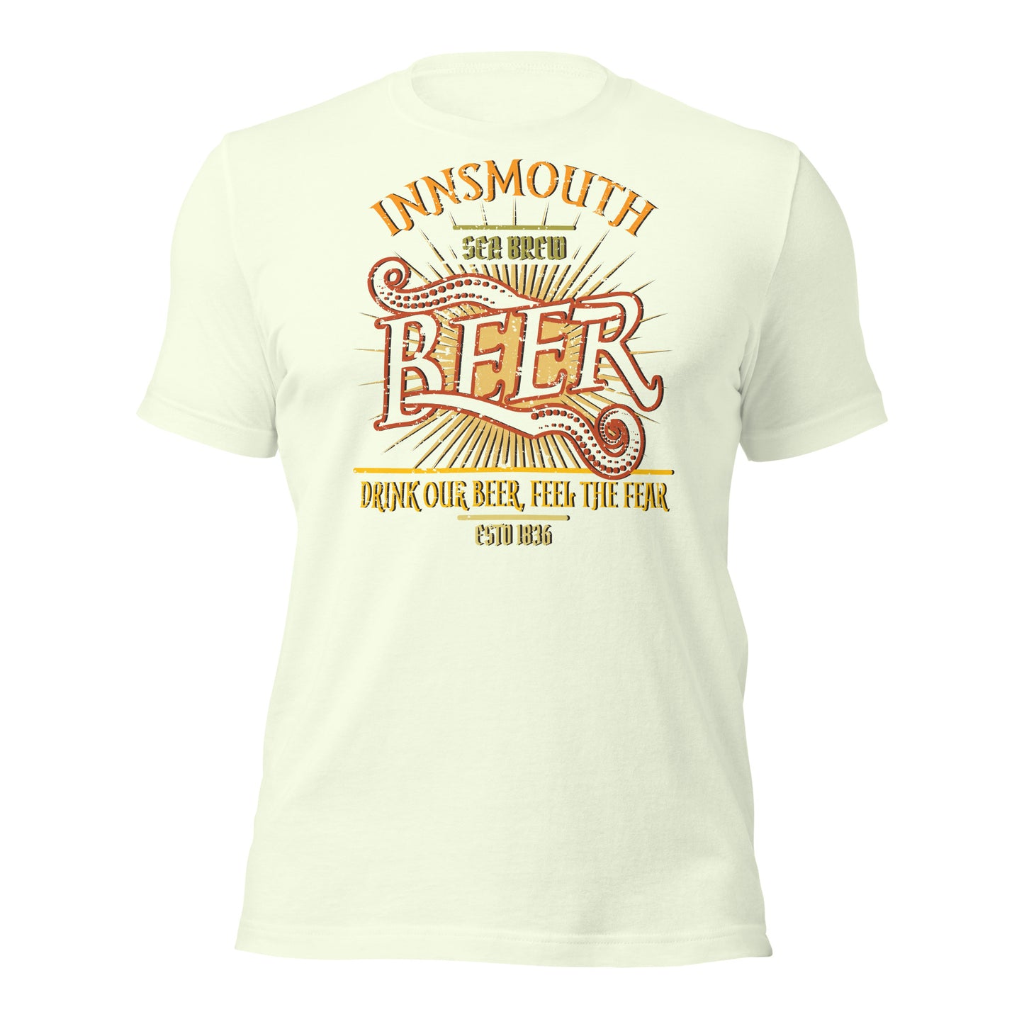 Camiseta unisex Innsmouth Beer Label Lovecraft