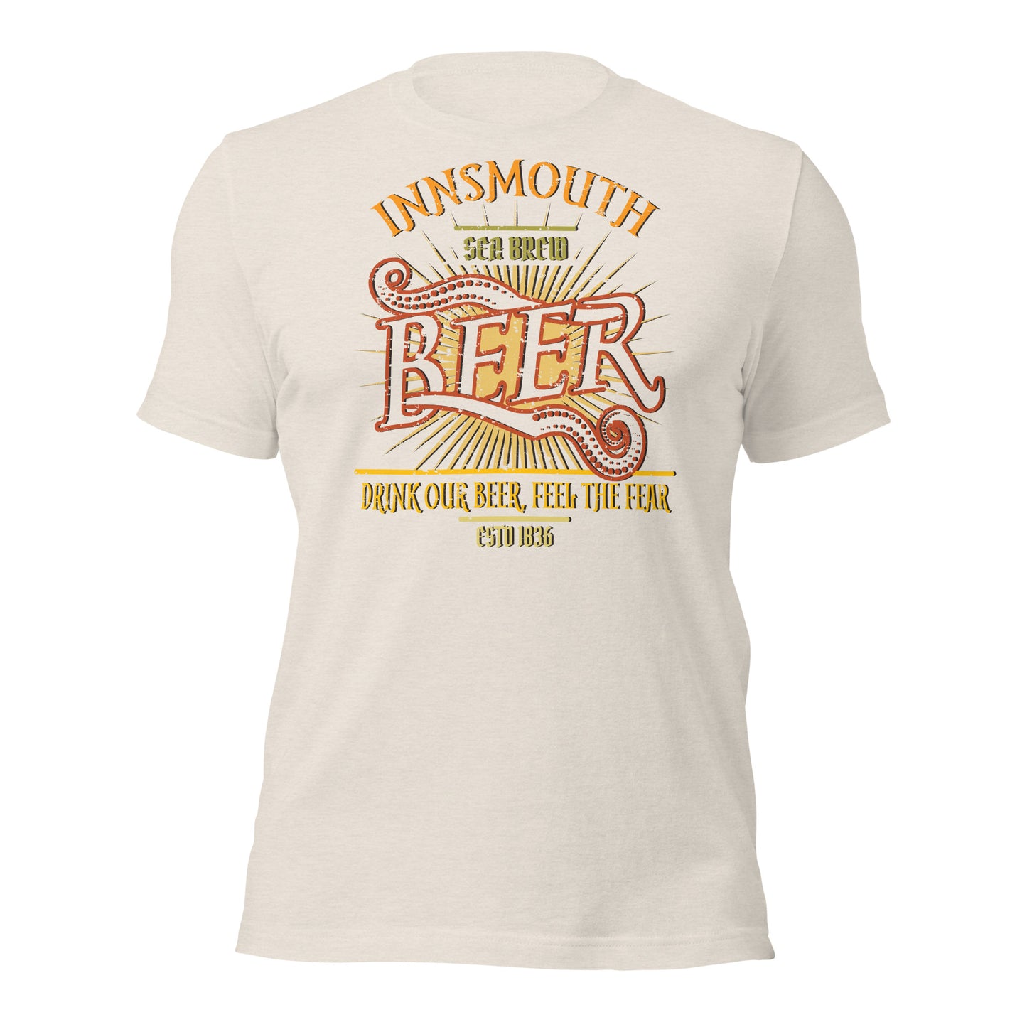 Camiseta unisex Innsmouth Beer Label Lovecraft