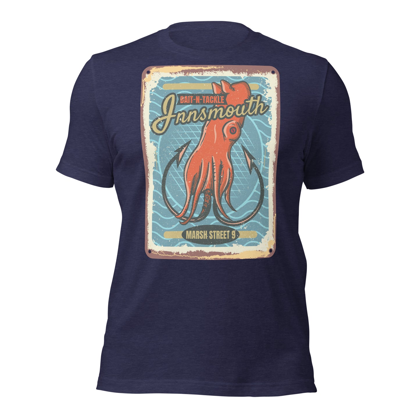 Innsmouth Bait and Tackle Fishing Lovecraft T-shirt unisexe