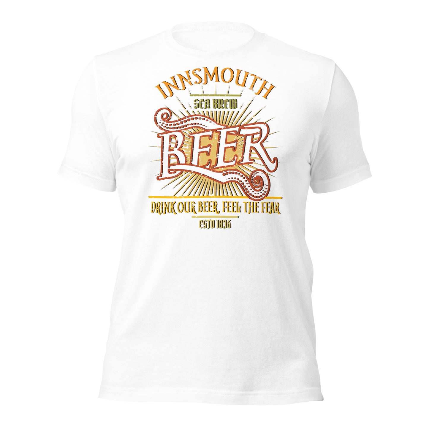 Camiseta unisex Innsmouth Beer Label Lovecraft