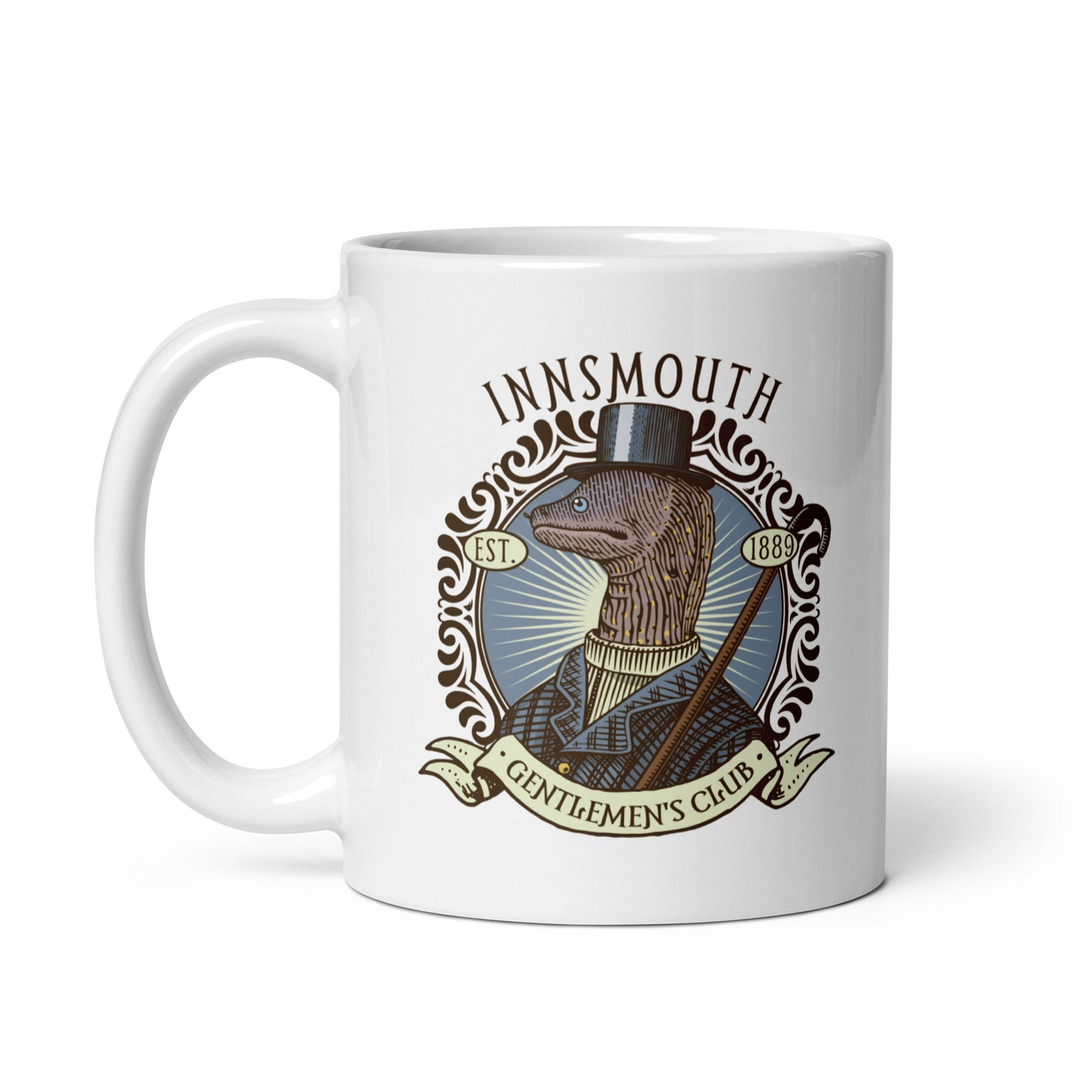 The Shadow over Innsmouth Lovecraft Moray Gentleman White glossy mug