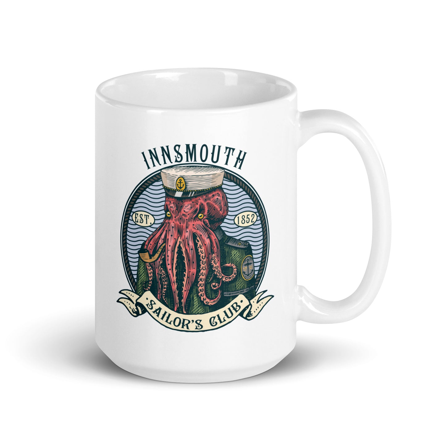 Cthulhu Sailor Innsmouth Tasse brillante blanche