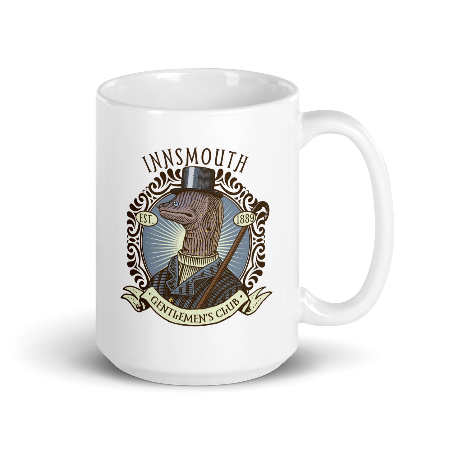 The Shadow over Innsmouth Lovecraft Moray Gentleman White glossy mug